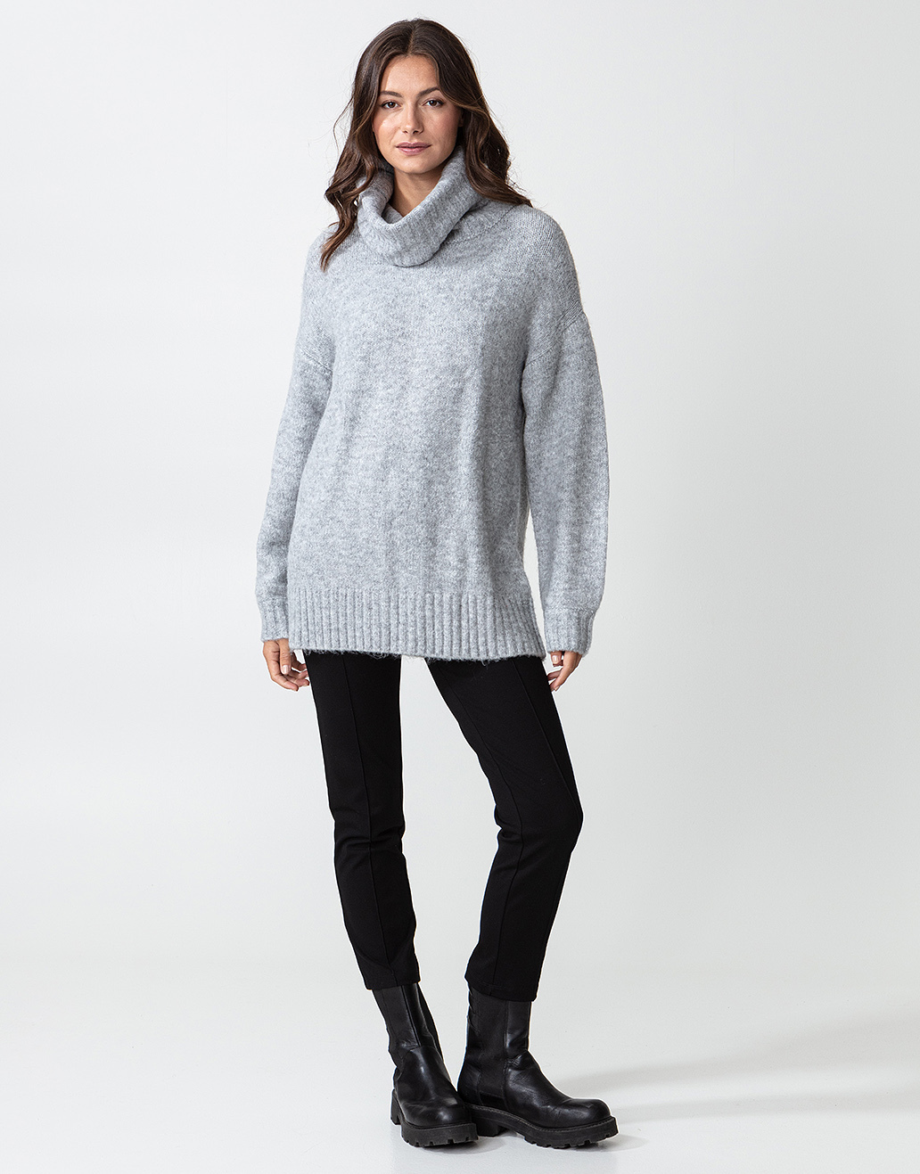 Heavy knitted roll-neck sweater thumbnail 3