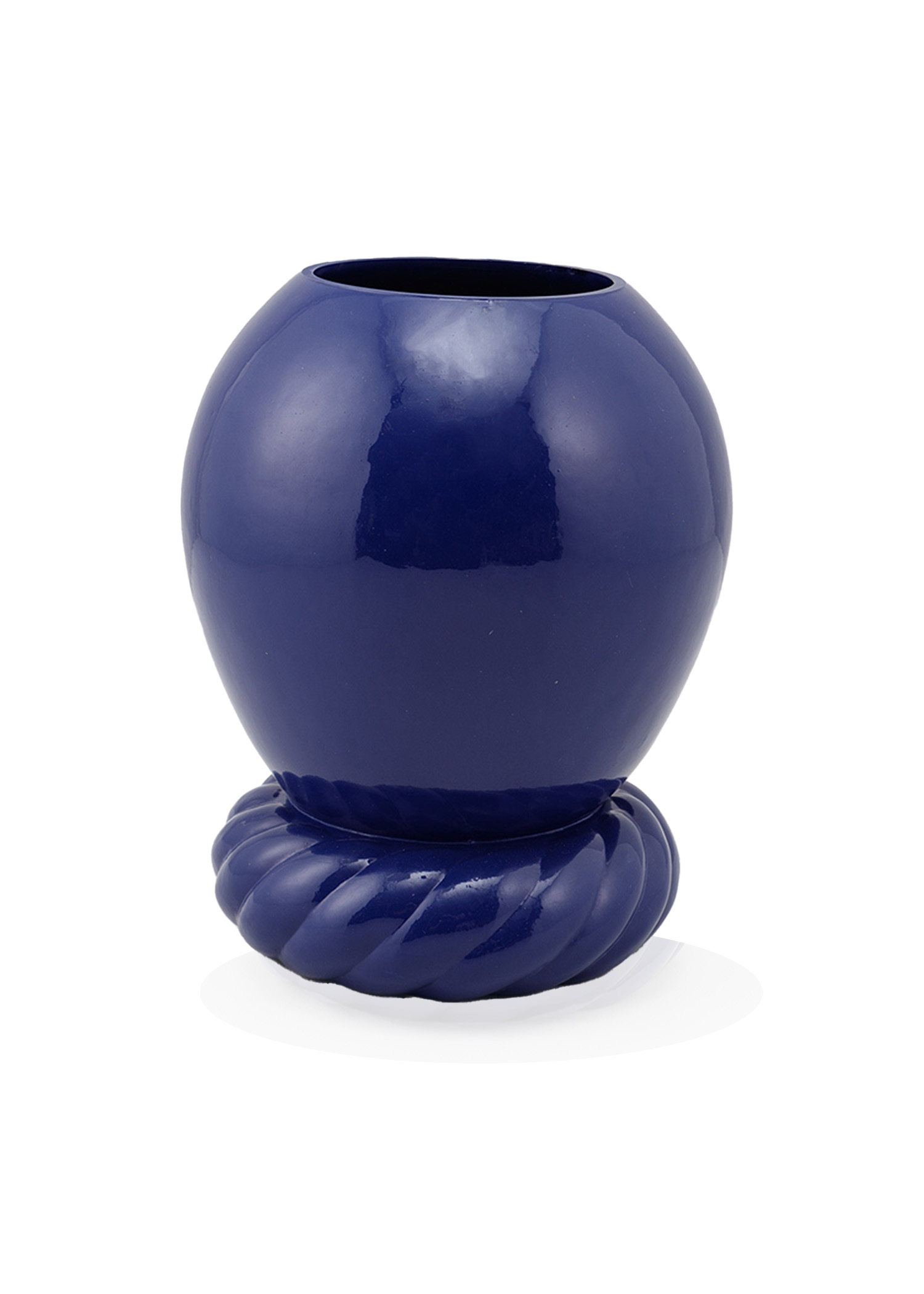 Runde handgefertigte Vase thumbnail 0