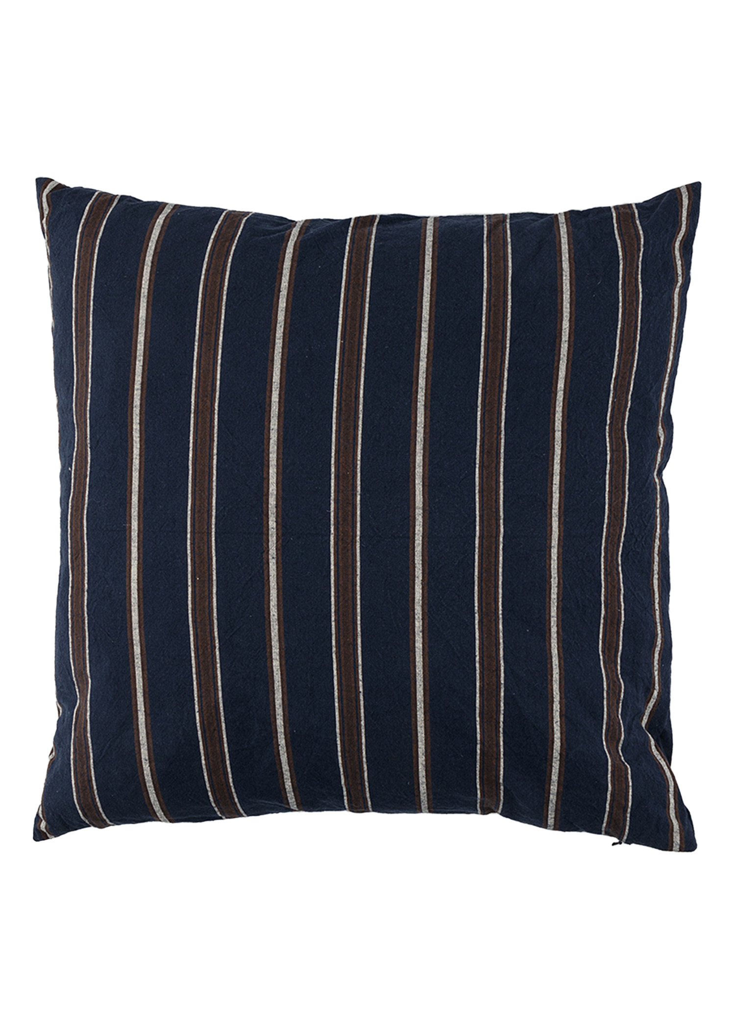 Striped linen mix cushion Image 0