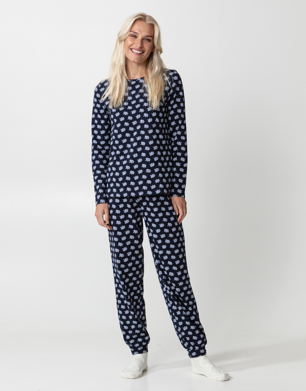 Pyjamaströja med elefantmönster Image 0