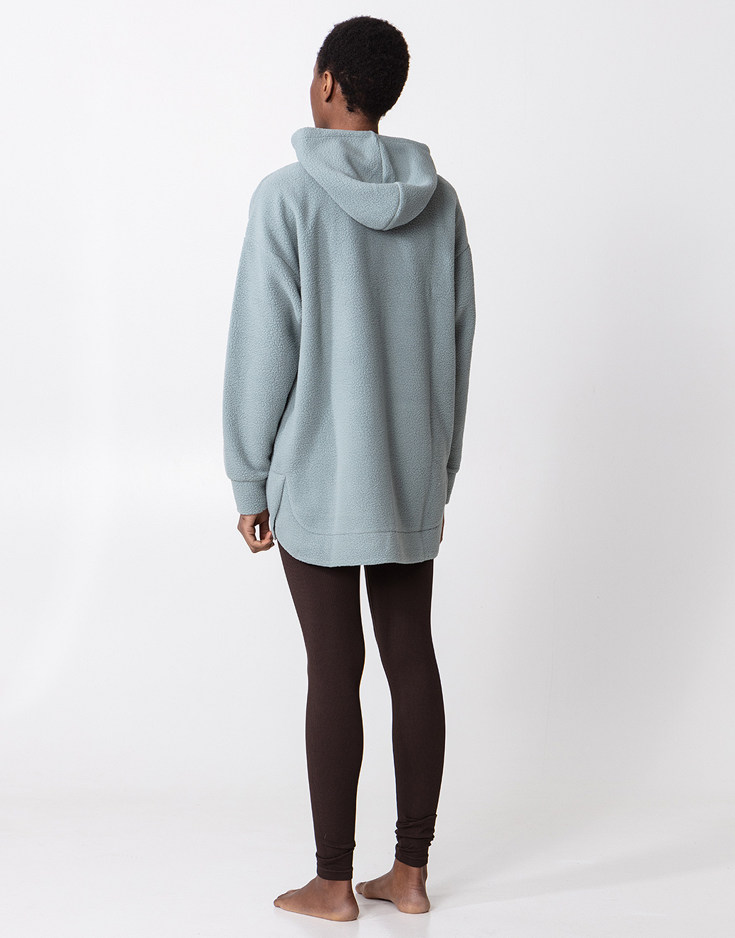 Fleece hoodie in recycled polyester thumbnail 8