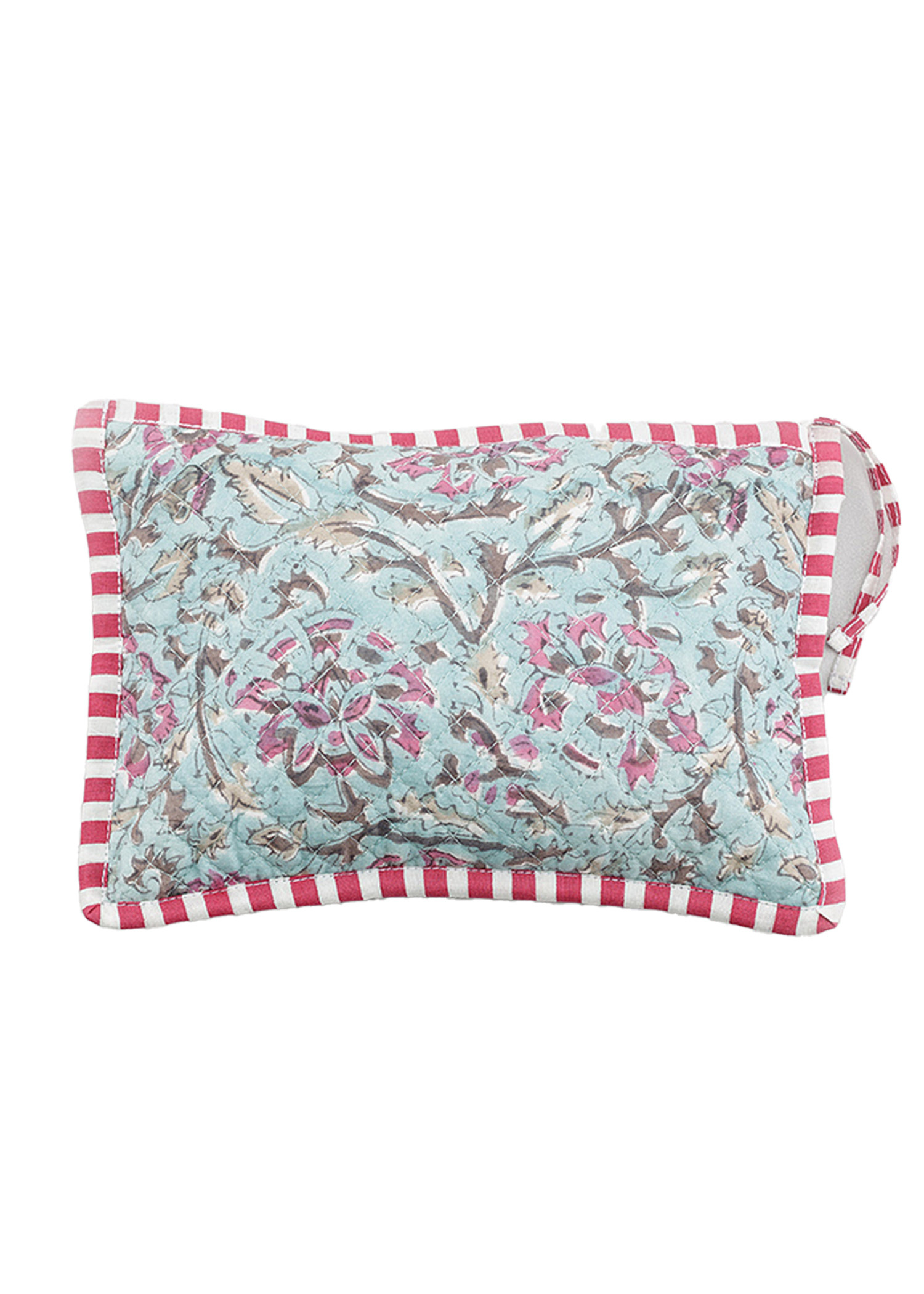 Block printed toiletry pouch Image 0