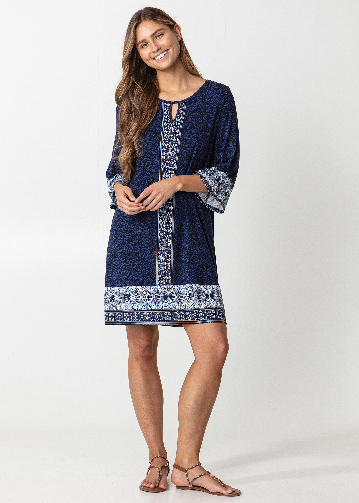 Printed tunic with 3/4 sleeves thumbnail 5