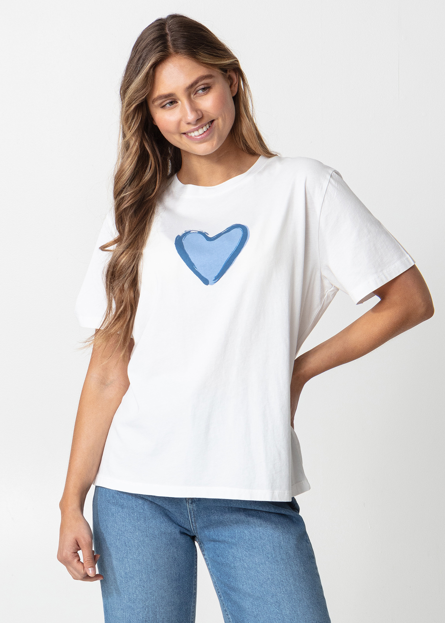 T-skjorte med hjertetrykk Image 0