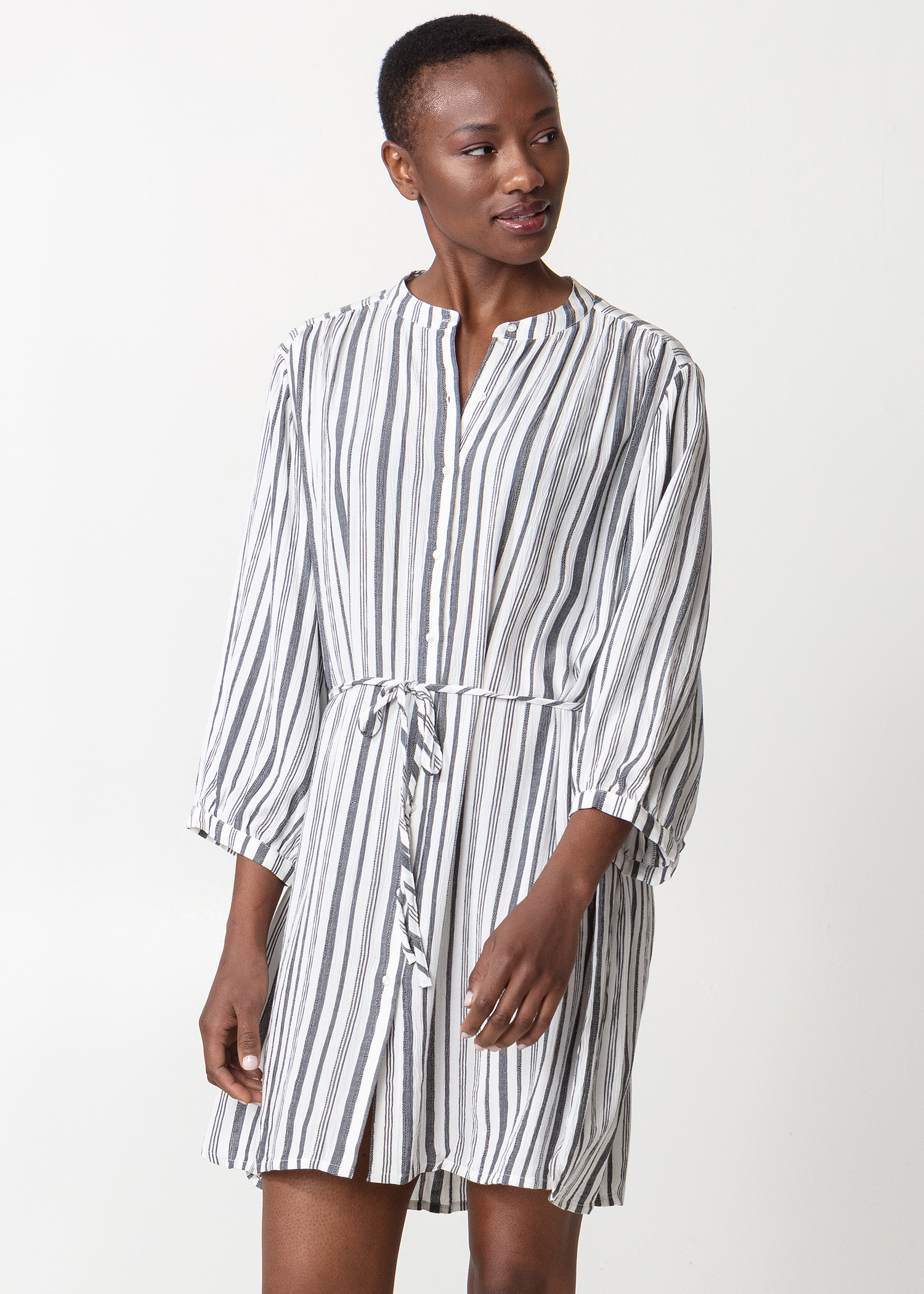 Striped buttoned tunic thumbnail 5