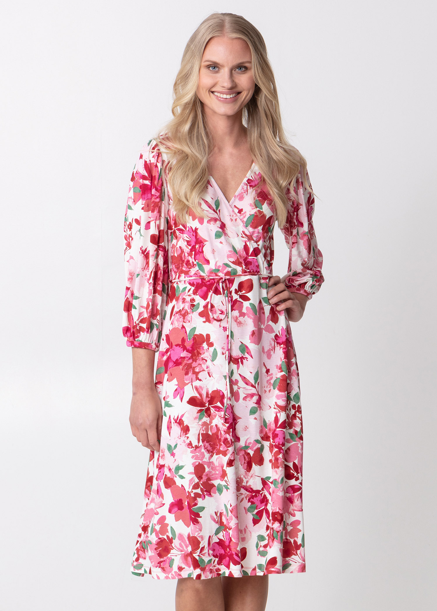 Floral dress with puff sleeves thumbnail 5