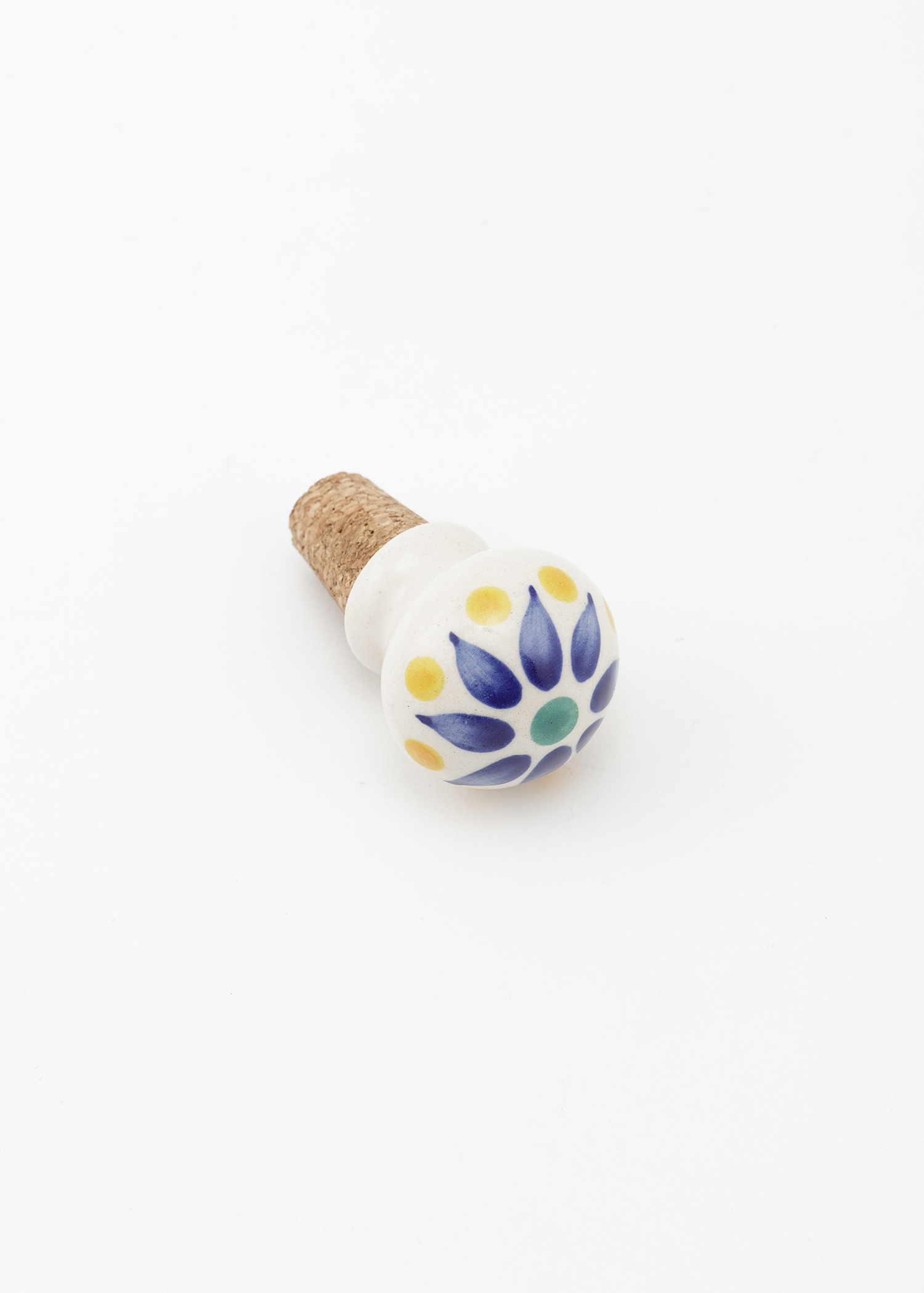 Handbemalter Flaschenverschluss aus Keramik