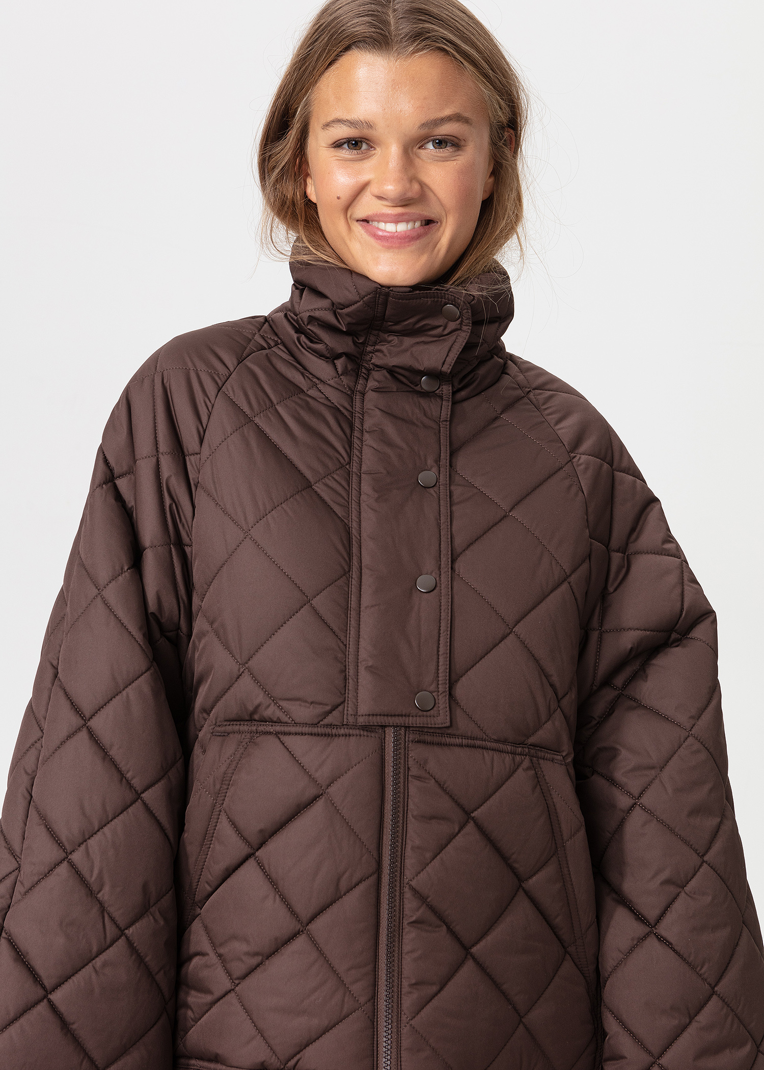 Brown quilted jacket thumbnail 7