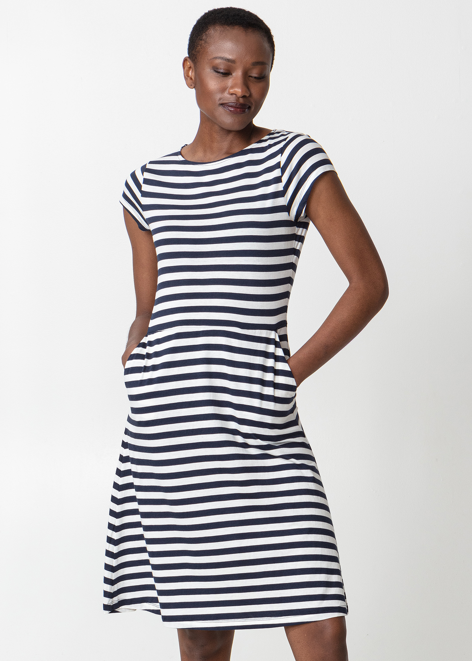Striped dress with pockets thumbnail 4