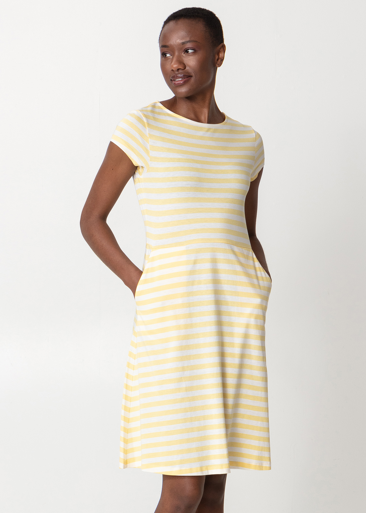 Striped dress with pockets Image 0