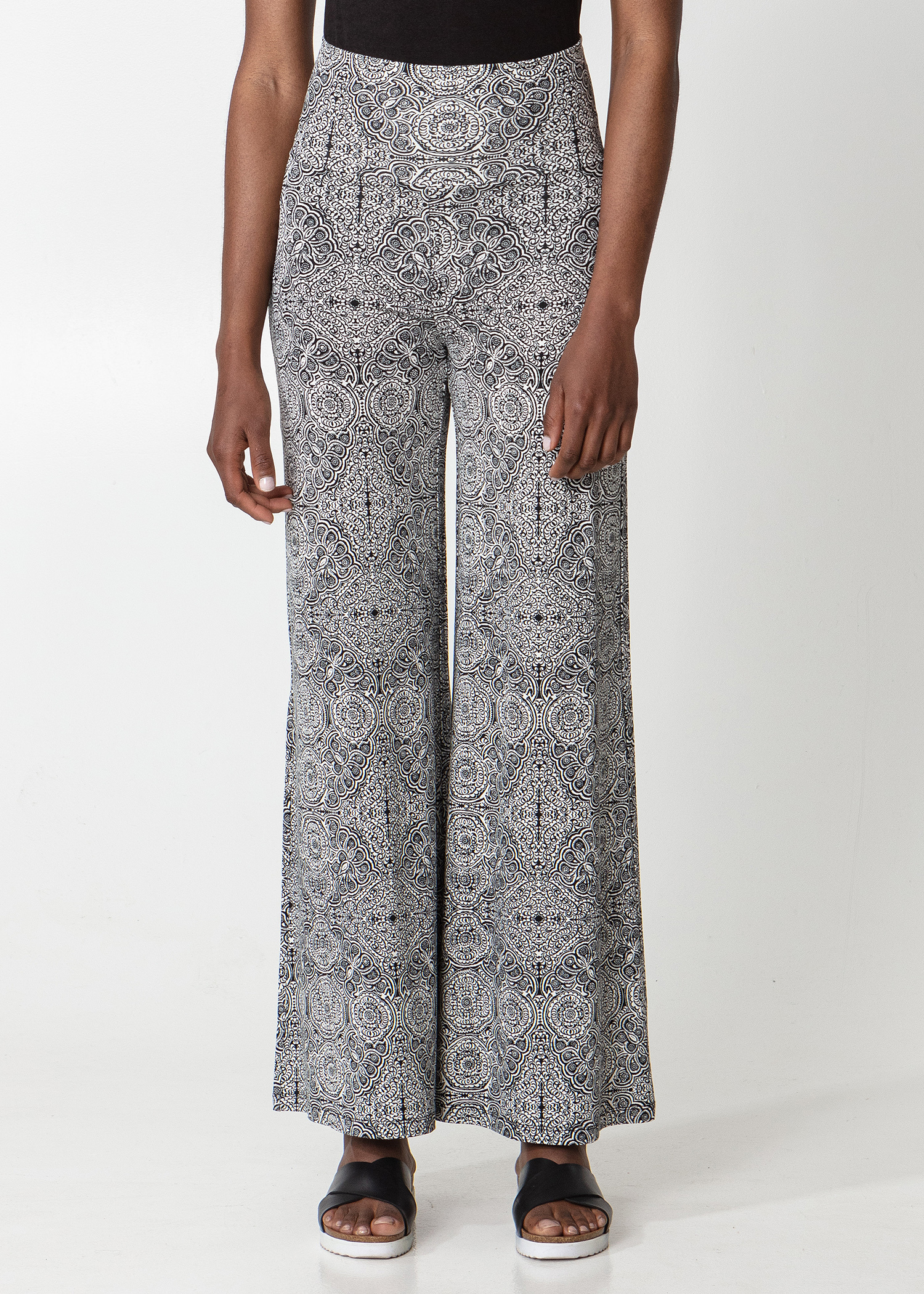 Patterned wide pant Image 0