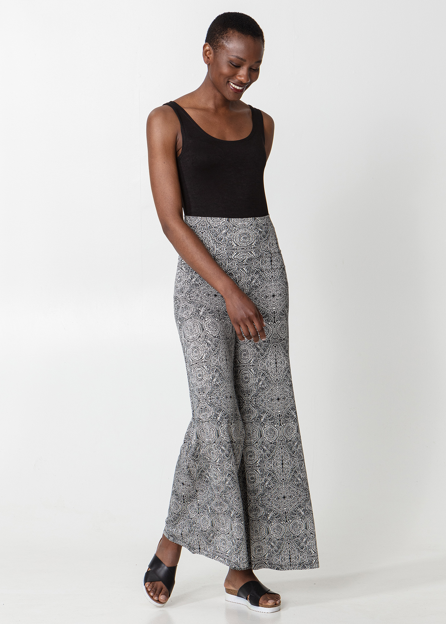 Patterned wide pant thumbnail 1