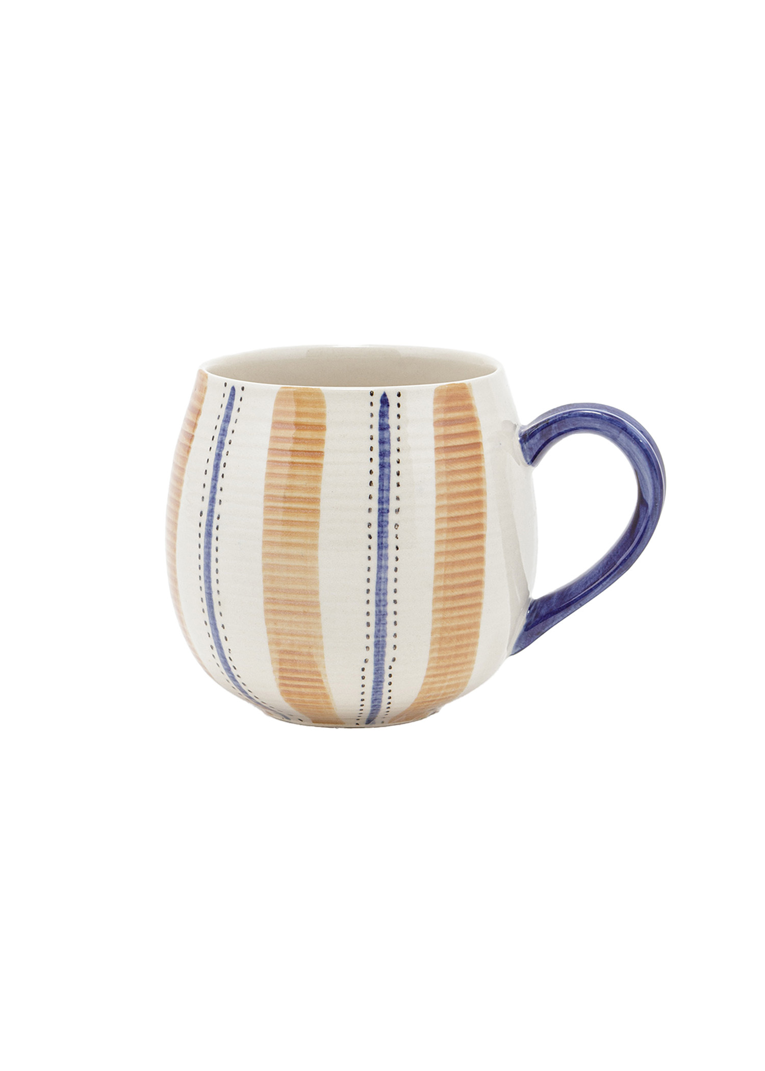 Striped stoneware mug thumbnail 0