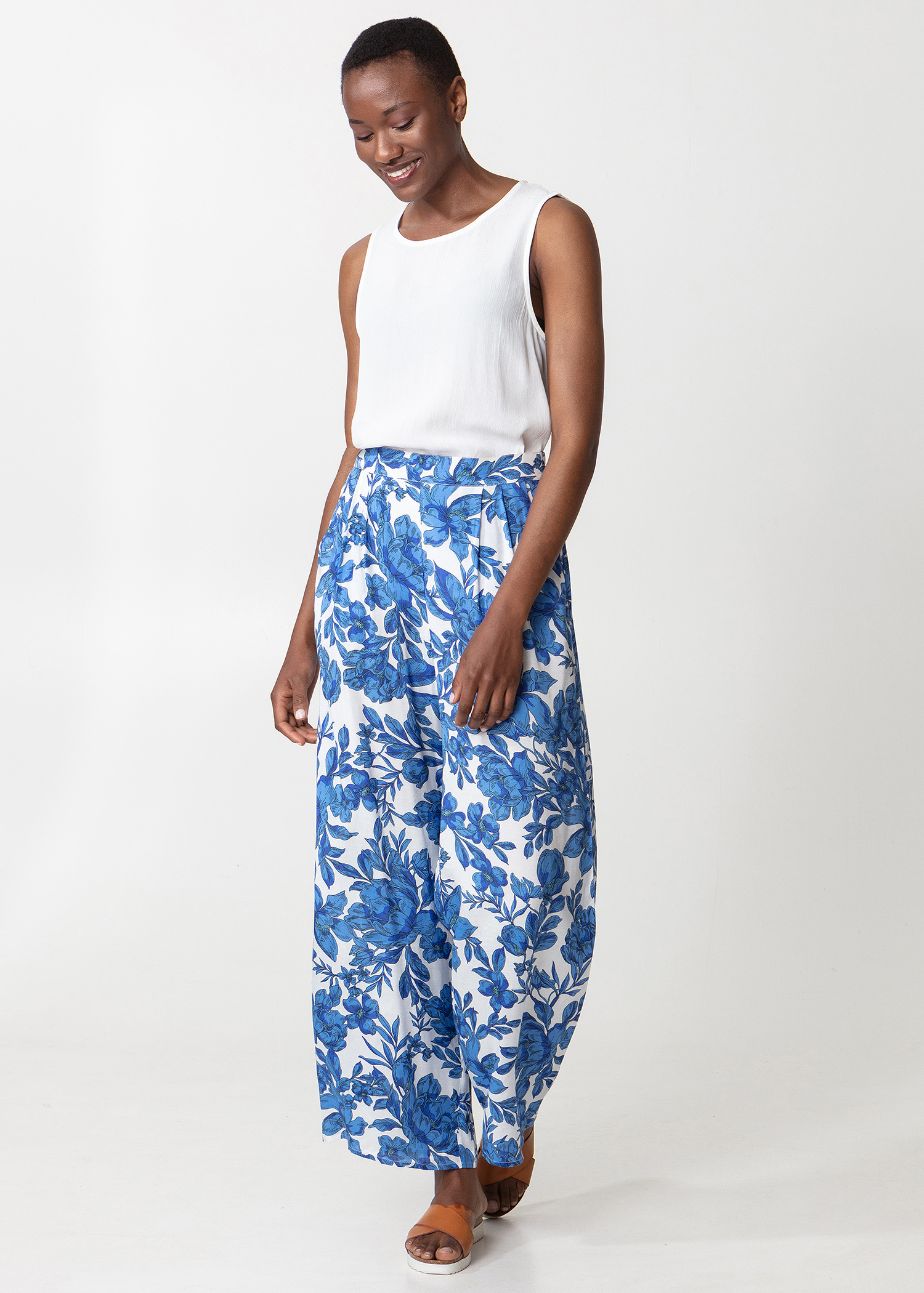 Wide floral trousers thumbnail 1
