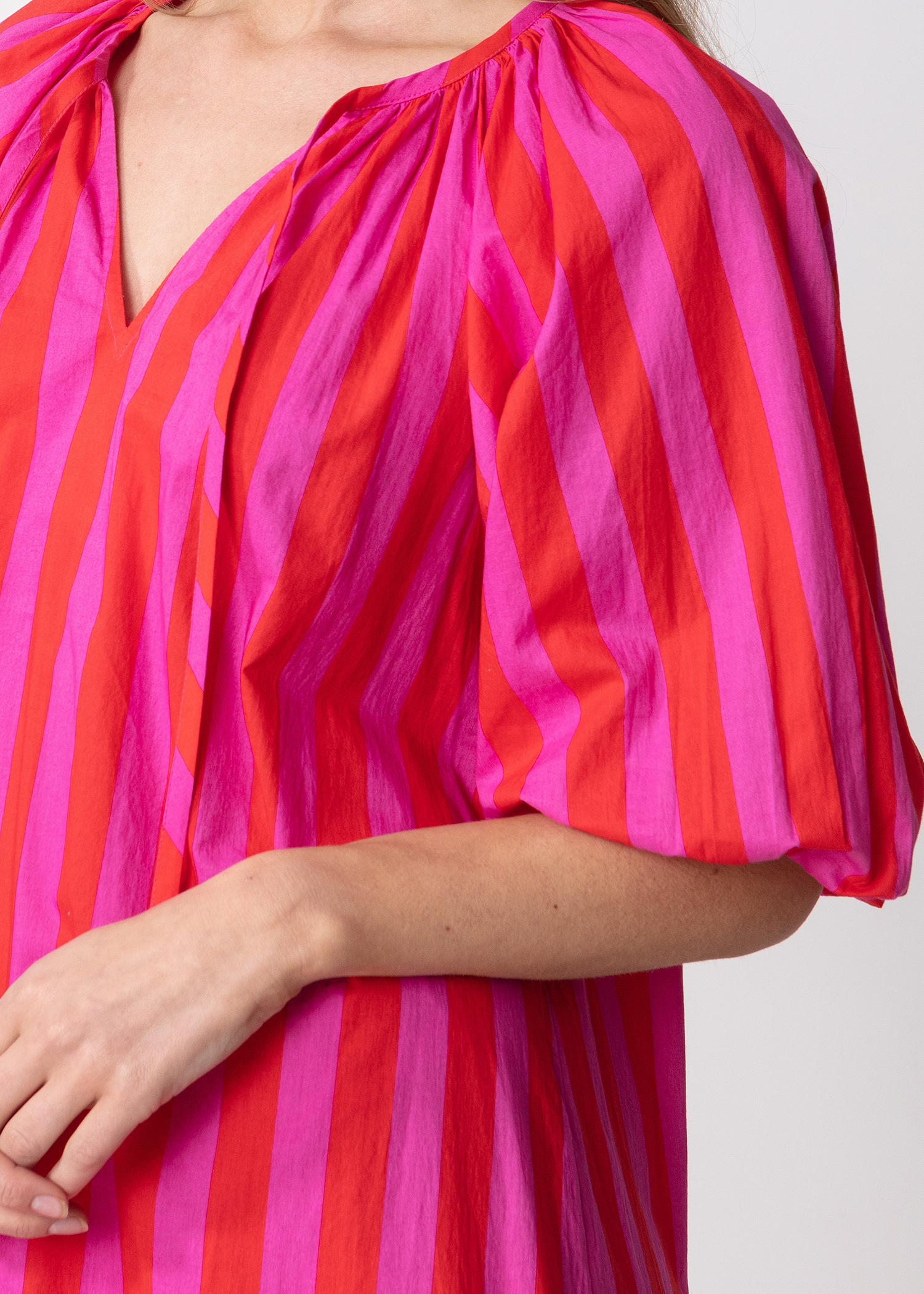 Pink striped maxi dress thumbnail 3