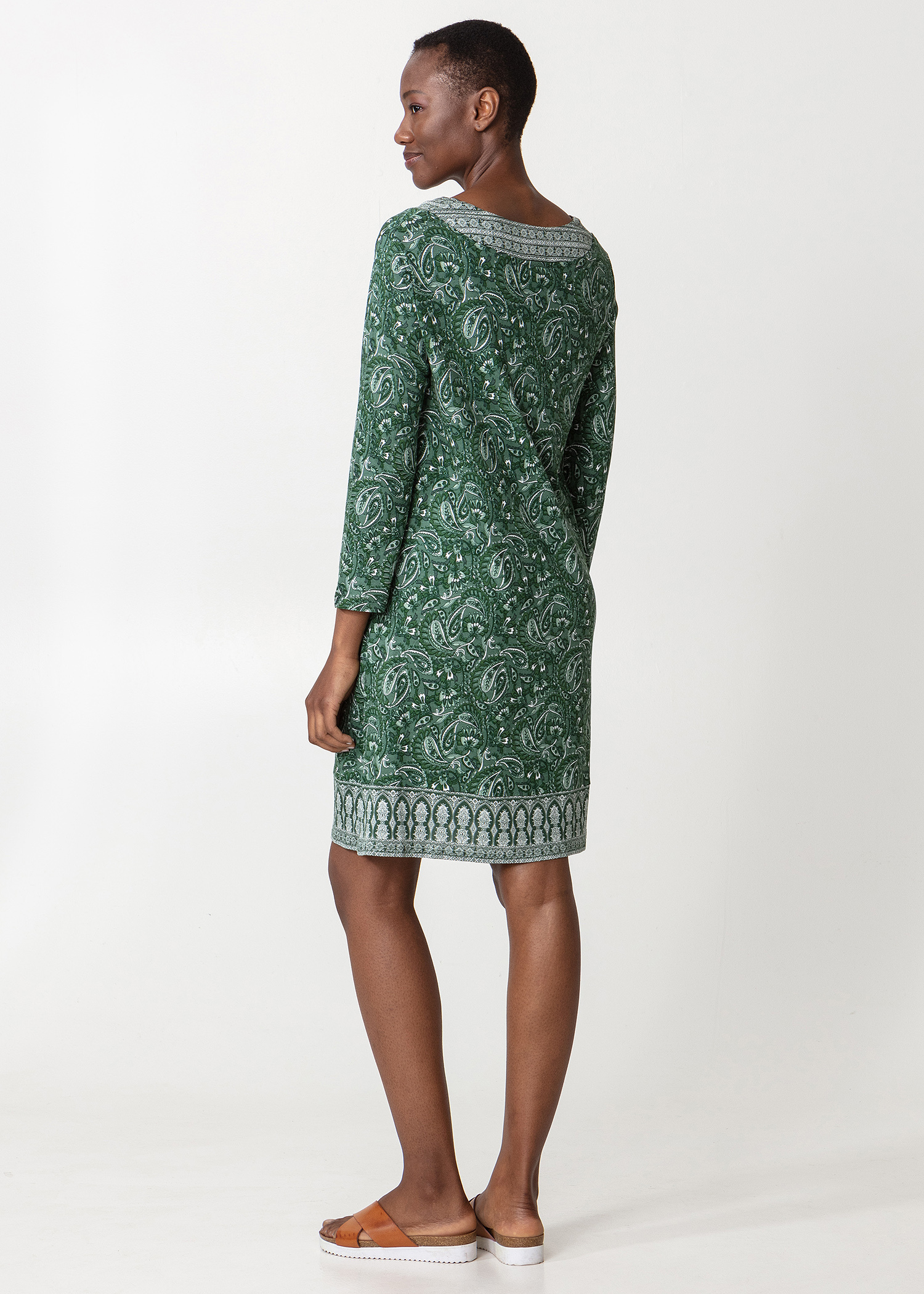Patterned 3/4 sleeved tunic thumbnail 6