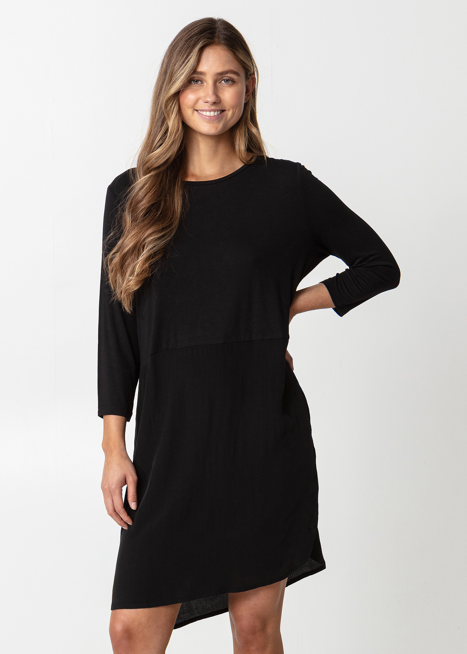 Solid 3/4 sleeved tunic Image 0