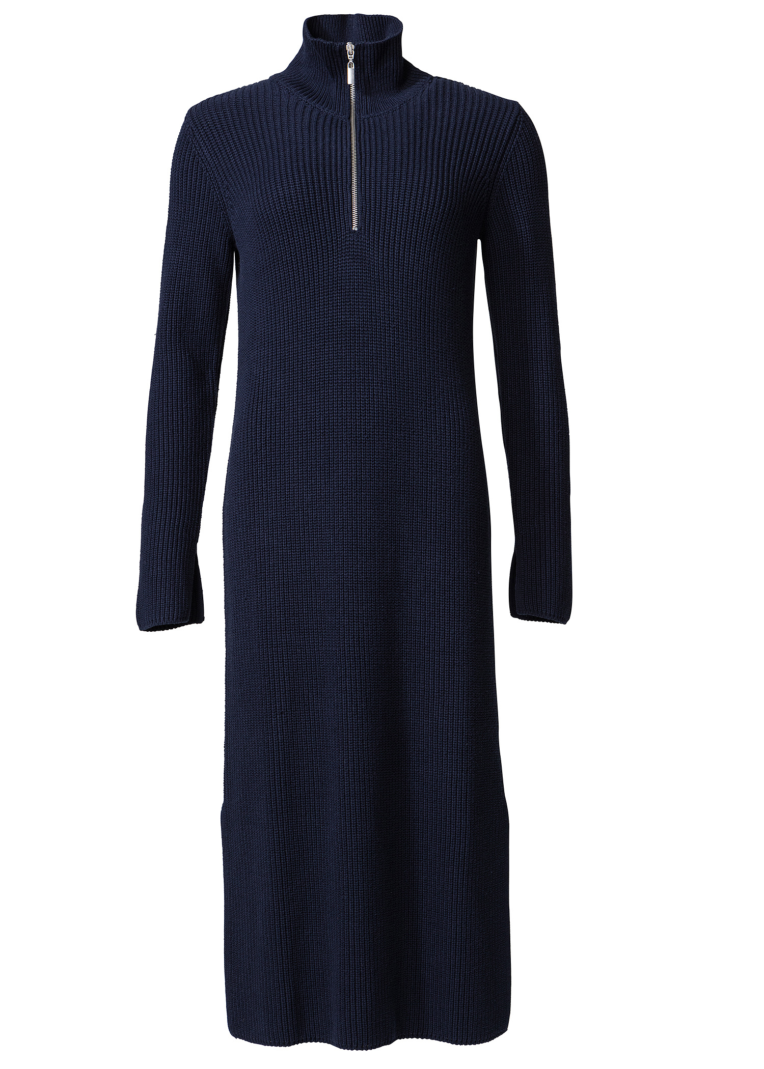 Long knitted dress with collar thumbnail 8
