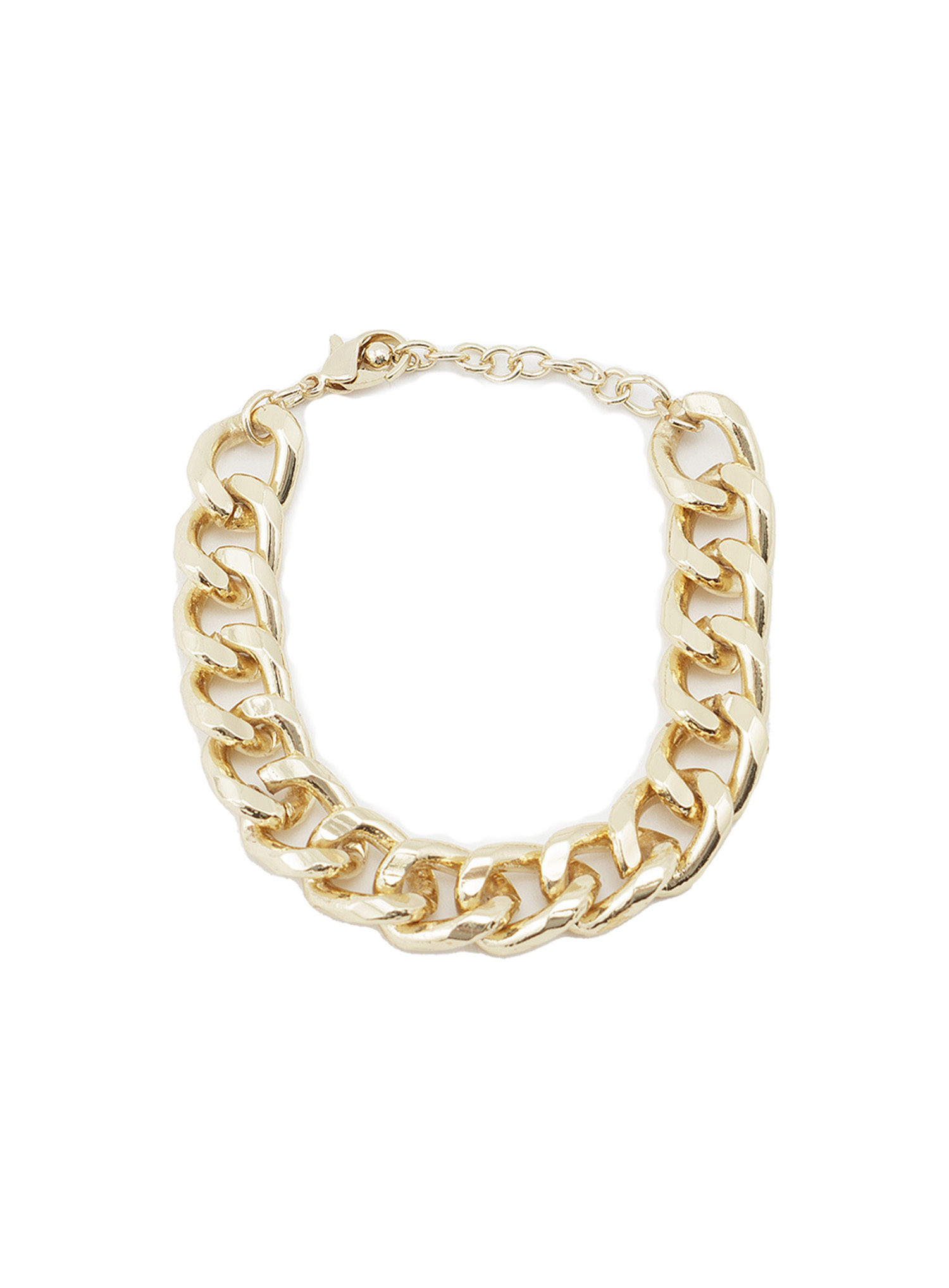 Gold coloured chain bracelet thumbnail 0