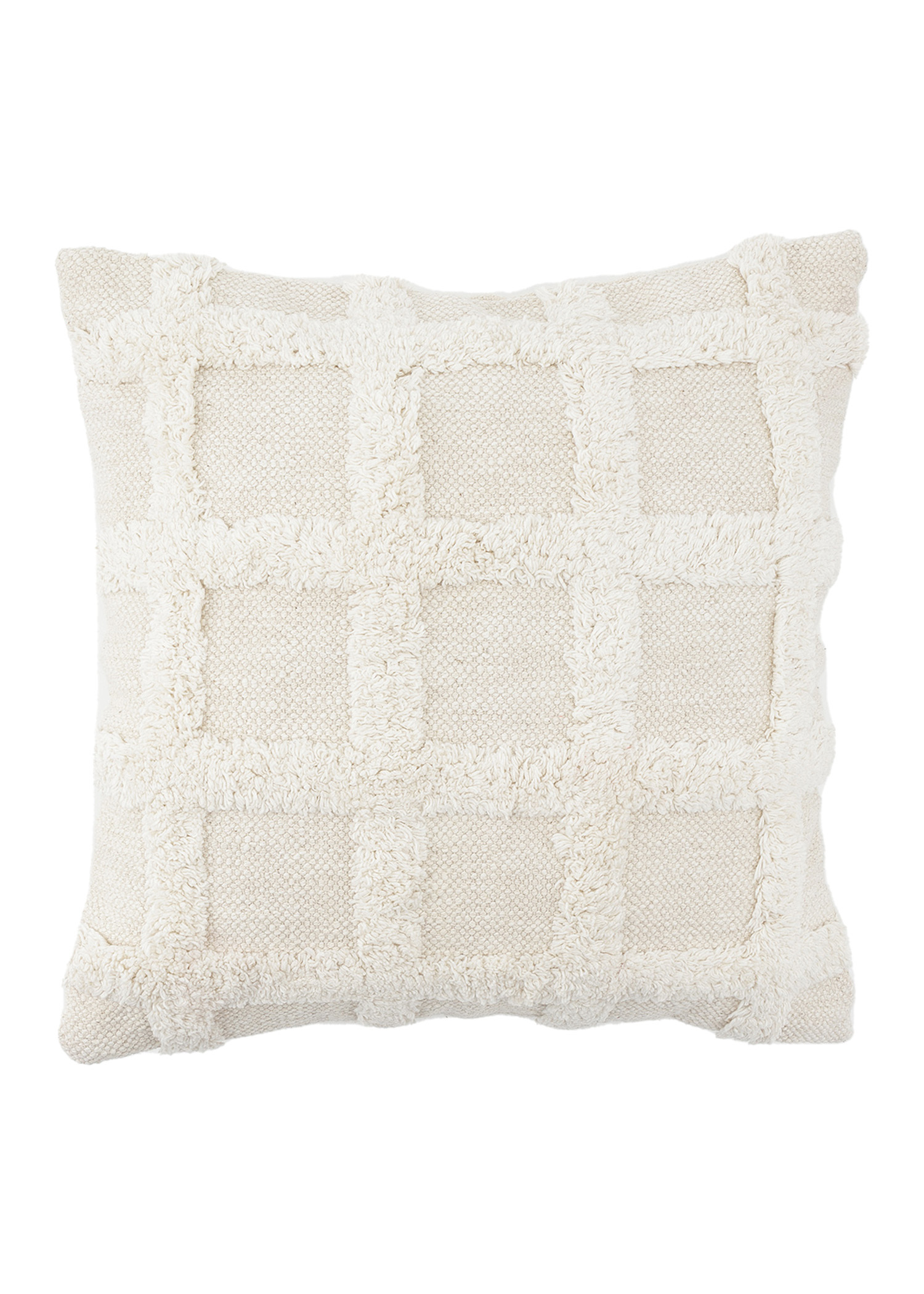 White tufted cushion Image 0
