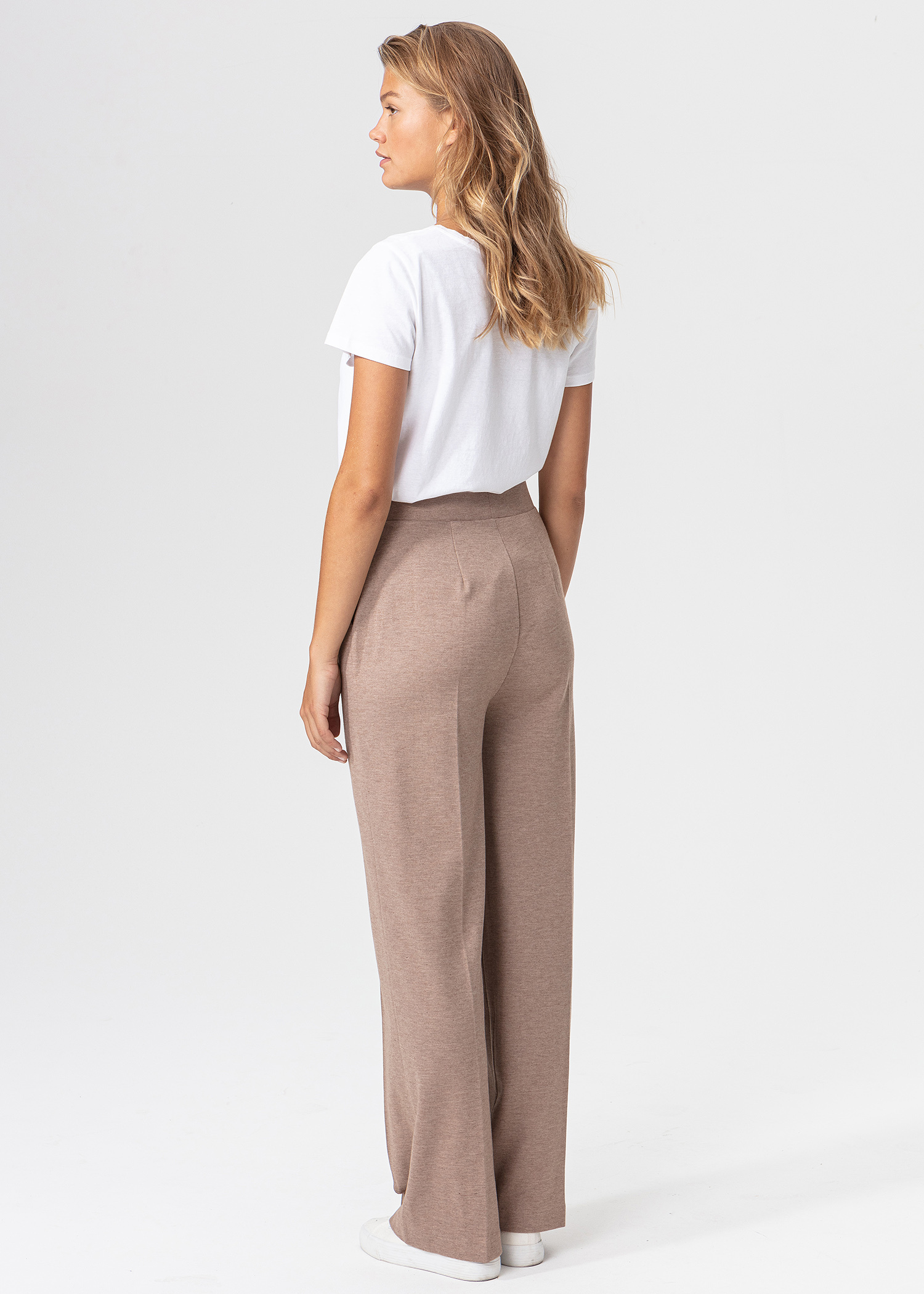 Beige wide trousers thumbnail 8