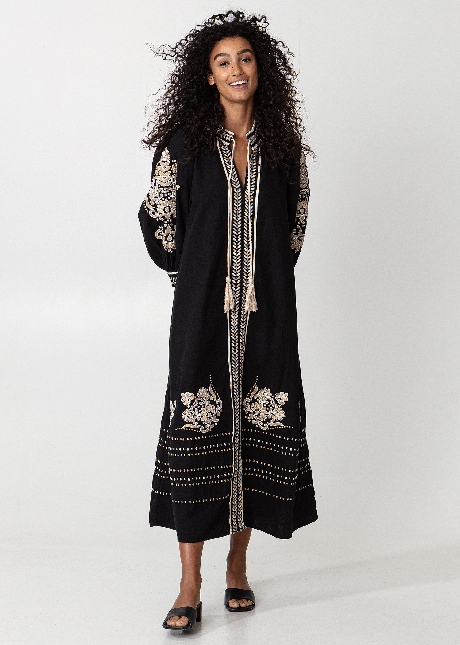 Embroidered maxi dress Image 0