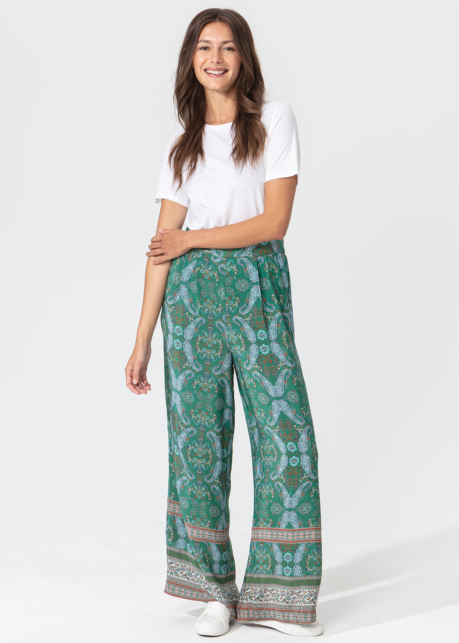 Wide patterned trousers Image 0