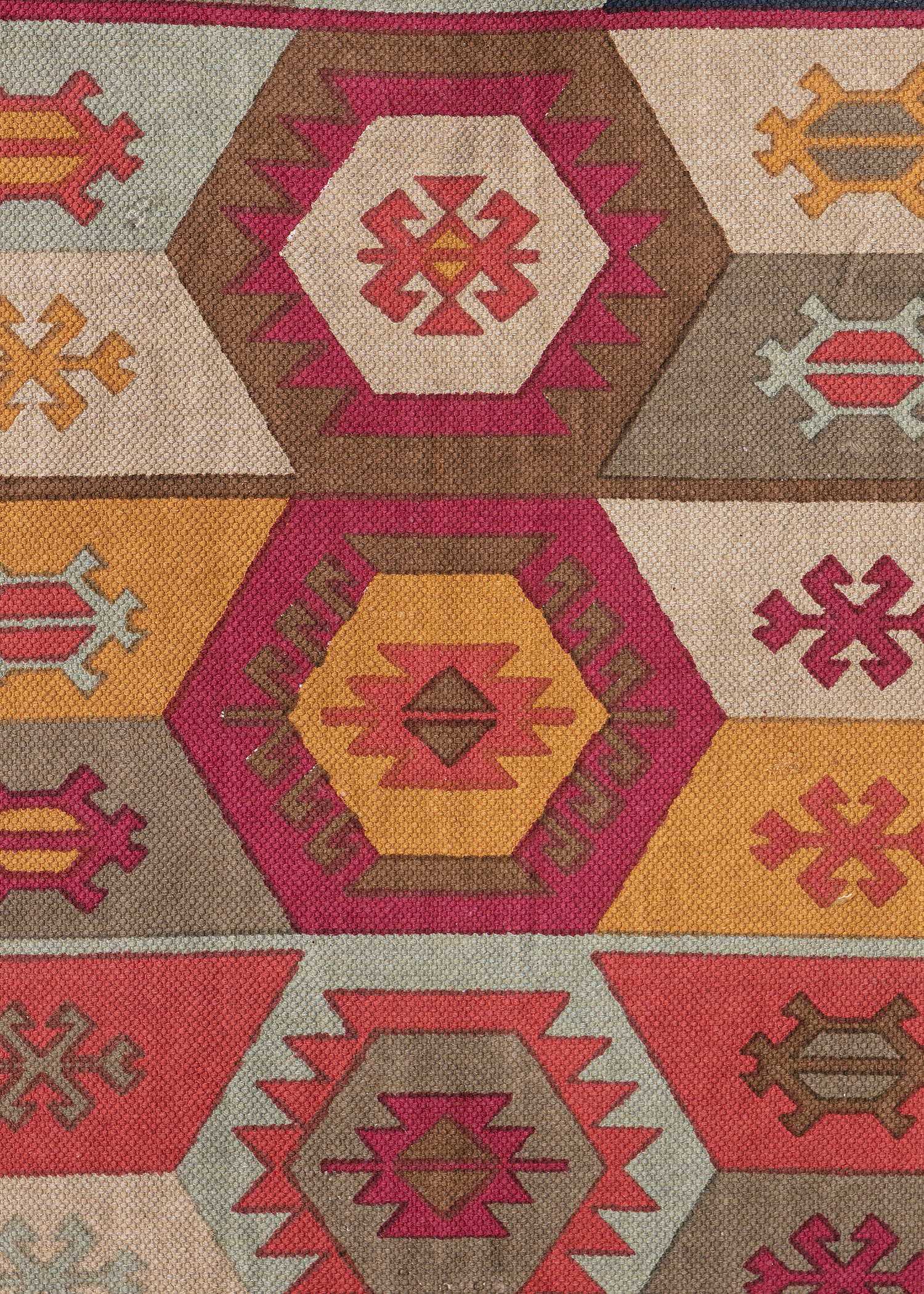 Mehrfarbiger Teppich aus Baumwolle, 70 x 200 cm thumbnail 1