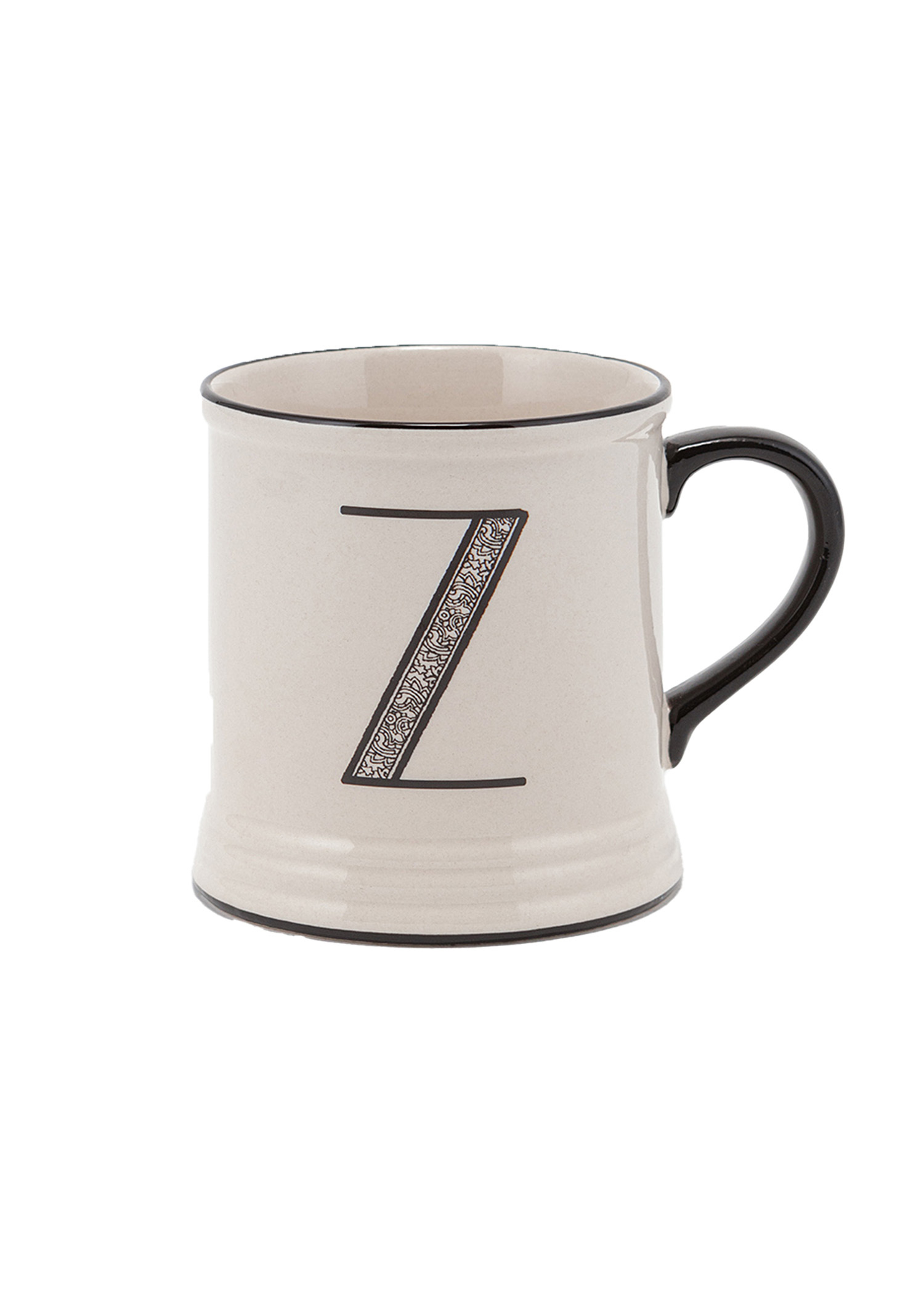 Stoneware letter mug