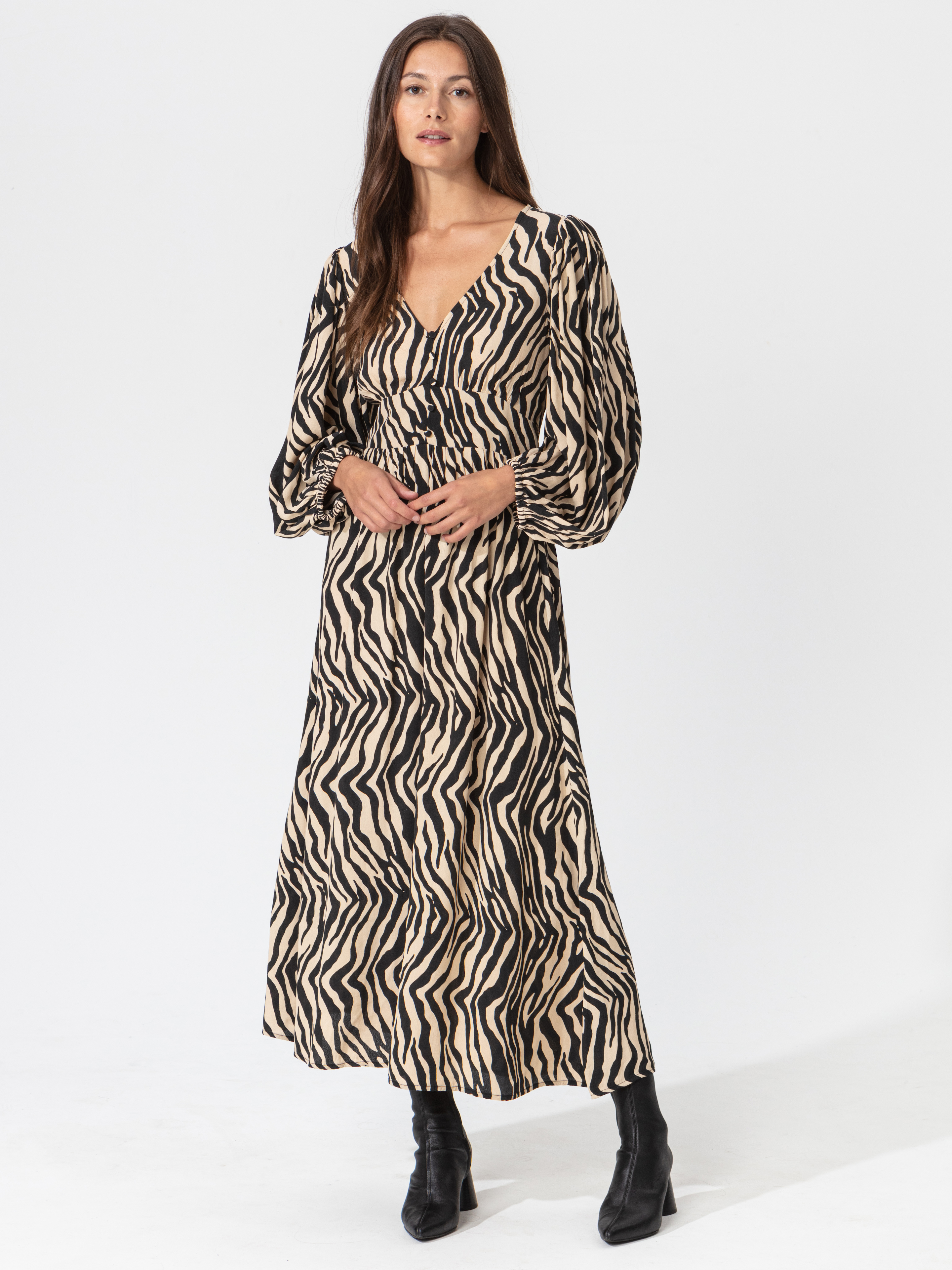 Long zebra dress Image 0
