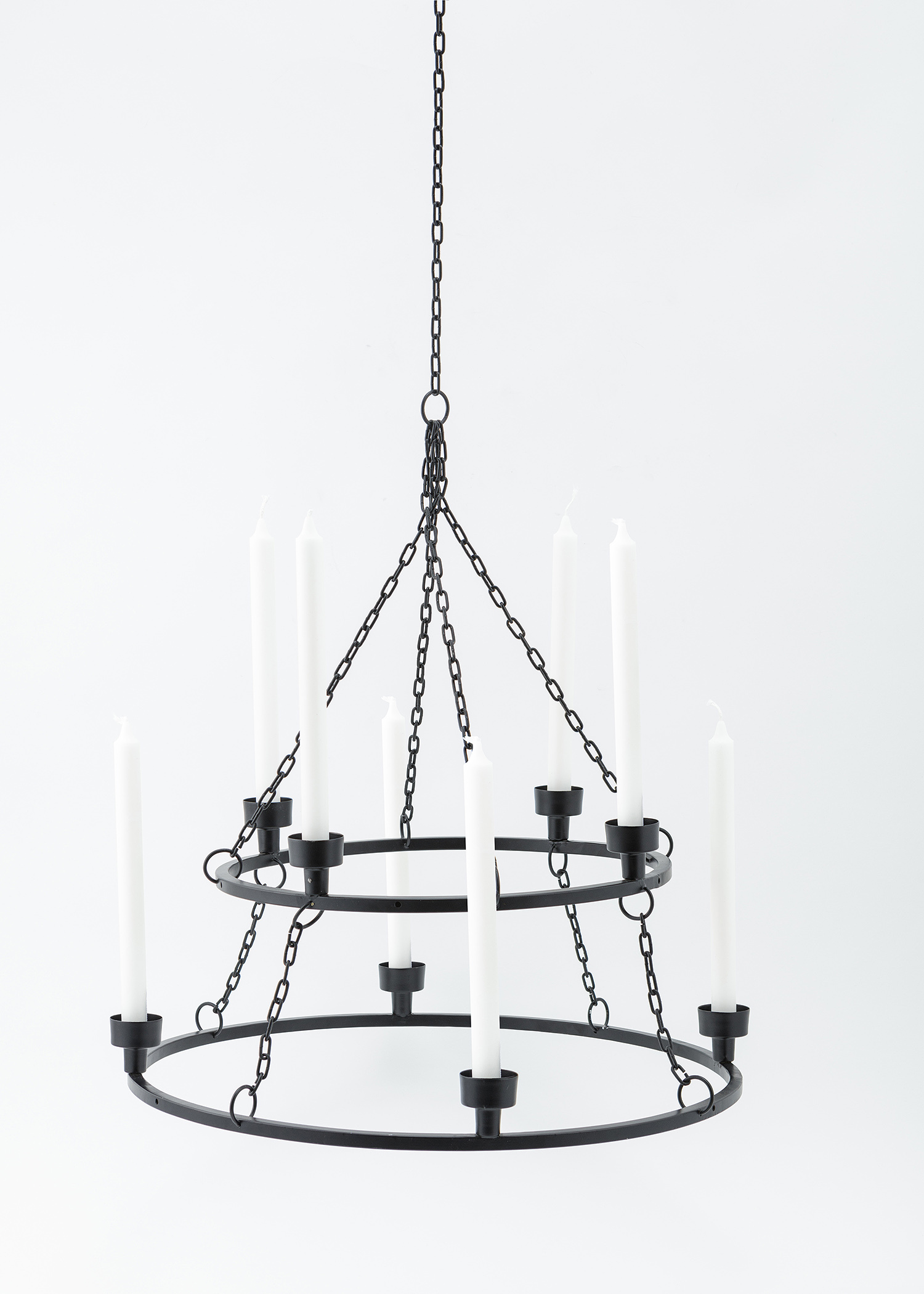 Two tier iron chandelier Image 0