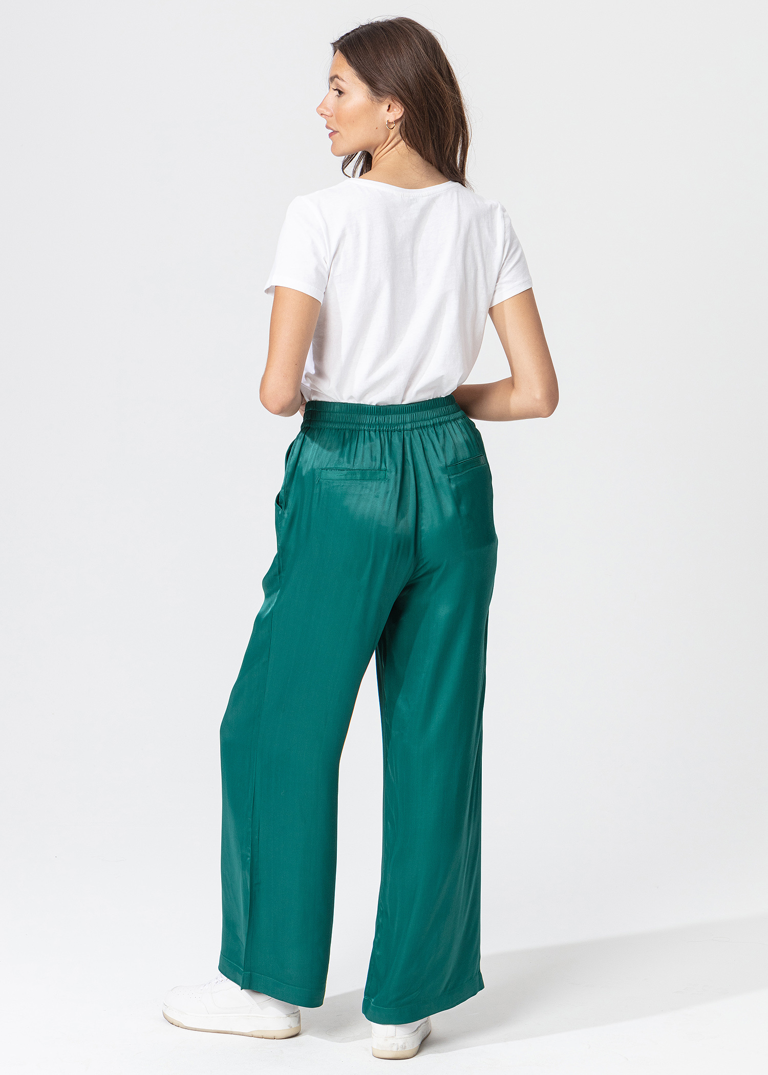 Solid satin trousers thumbnail 1