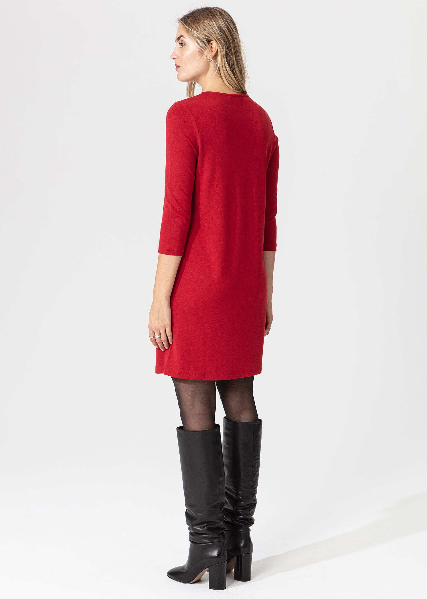 Red 3/4 sleeved tunic thumbnail 3