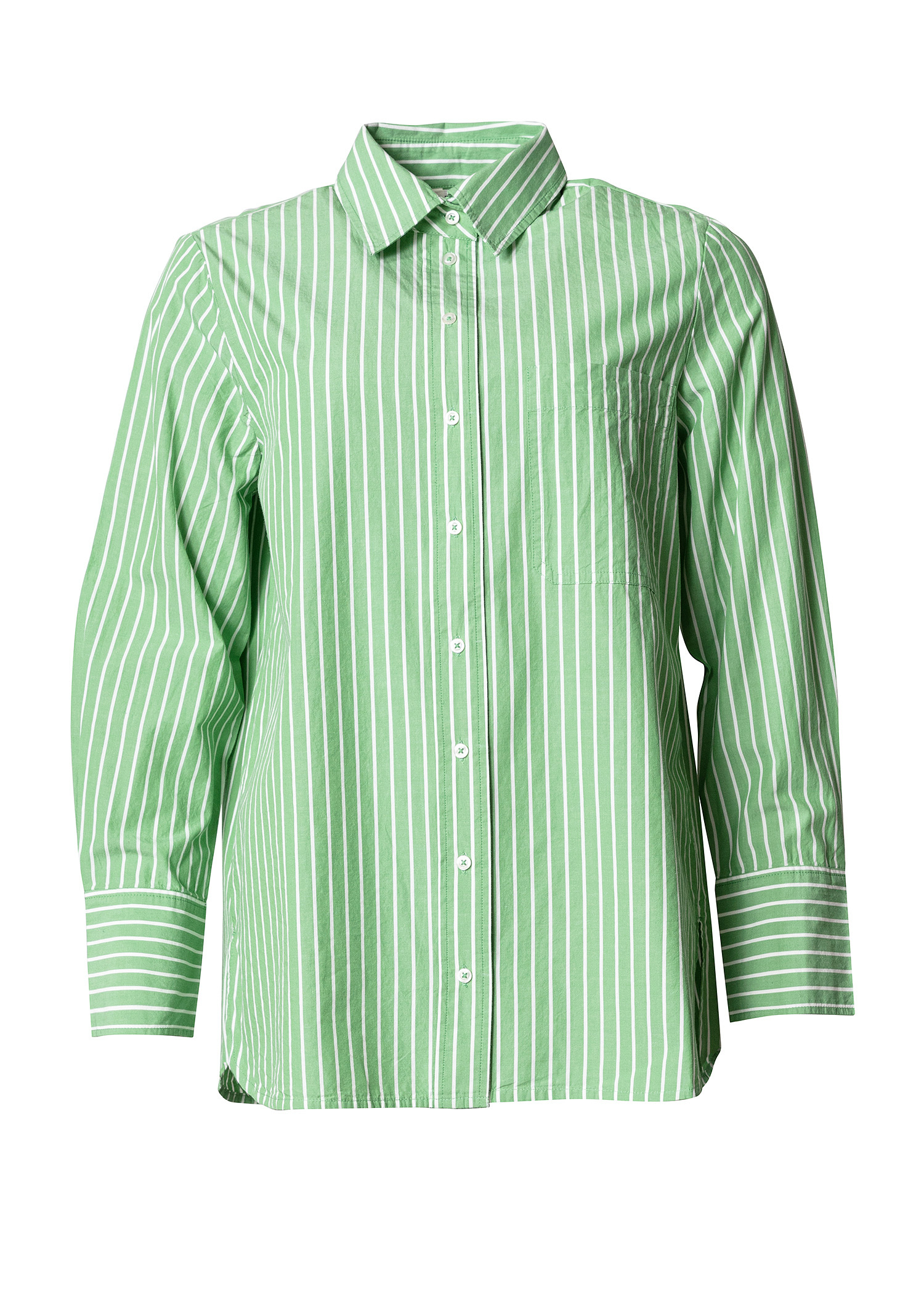 Striped poplin cotton shirt thumbnail 7