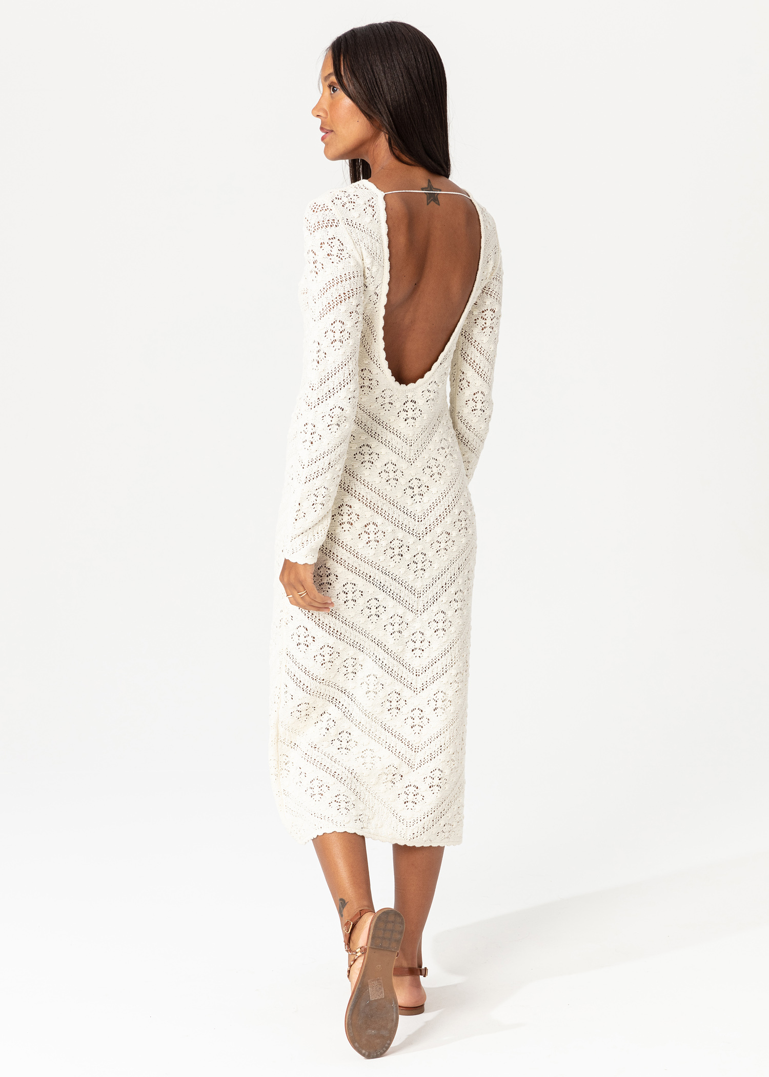 Knitted dress with open back thumbnail 3