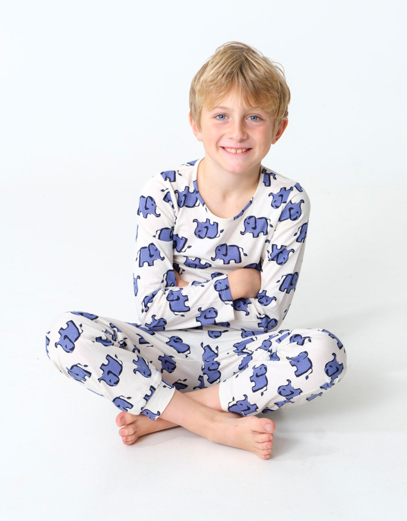 Pyjamassett for barn med elefanttrykk thumbnail 2
