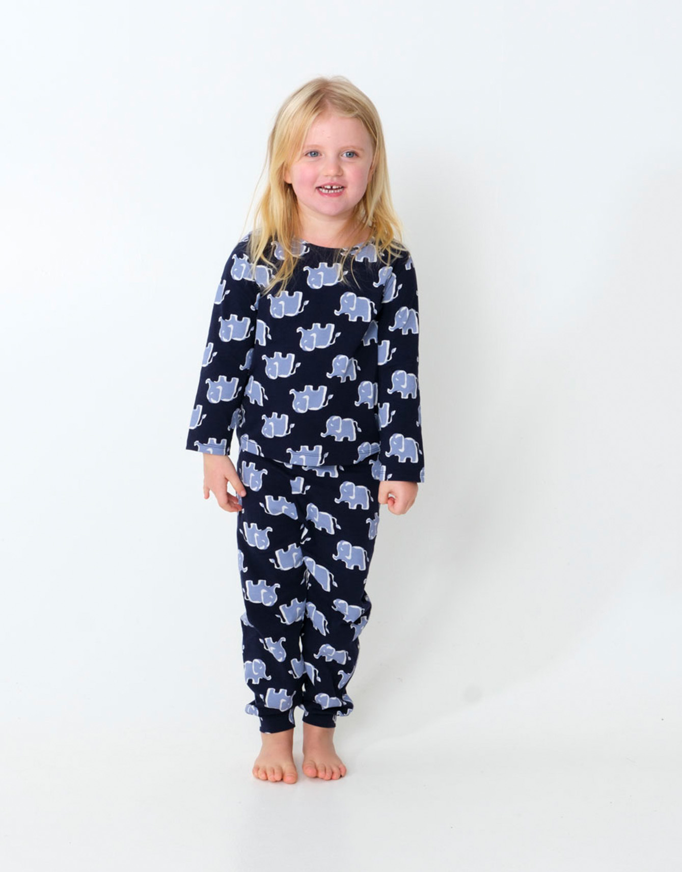 Lasten pyjamasetti elefanttiprintillä Image 0