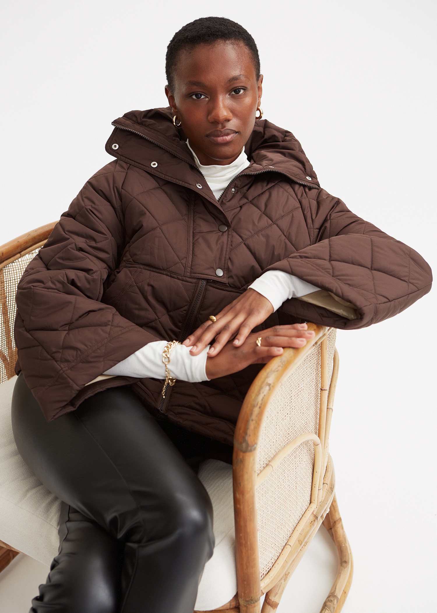 Brown quilted jacket Image 0