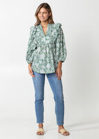 Patterned blouse with ruffles thumbnail 5