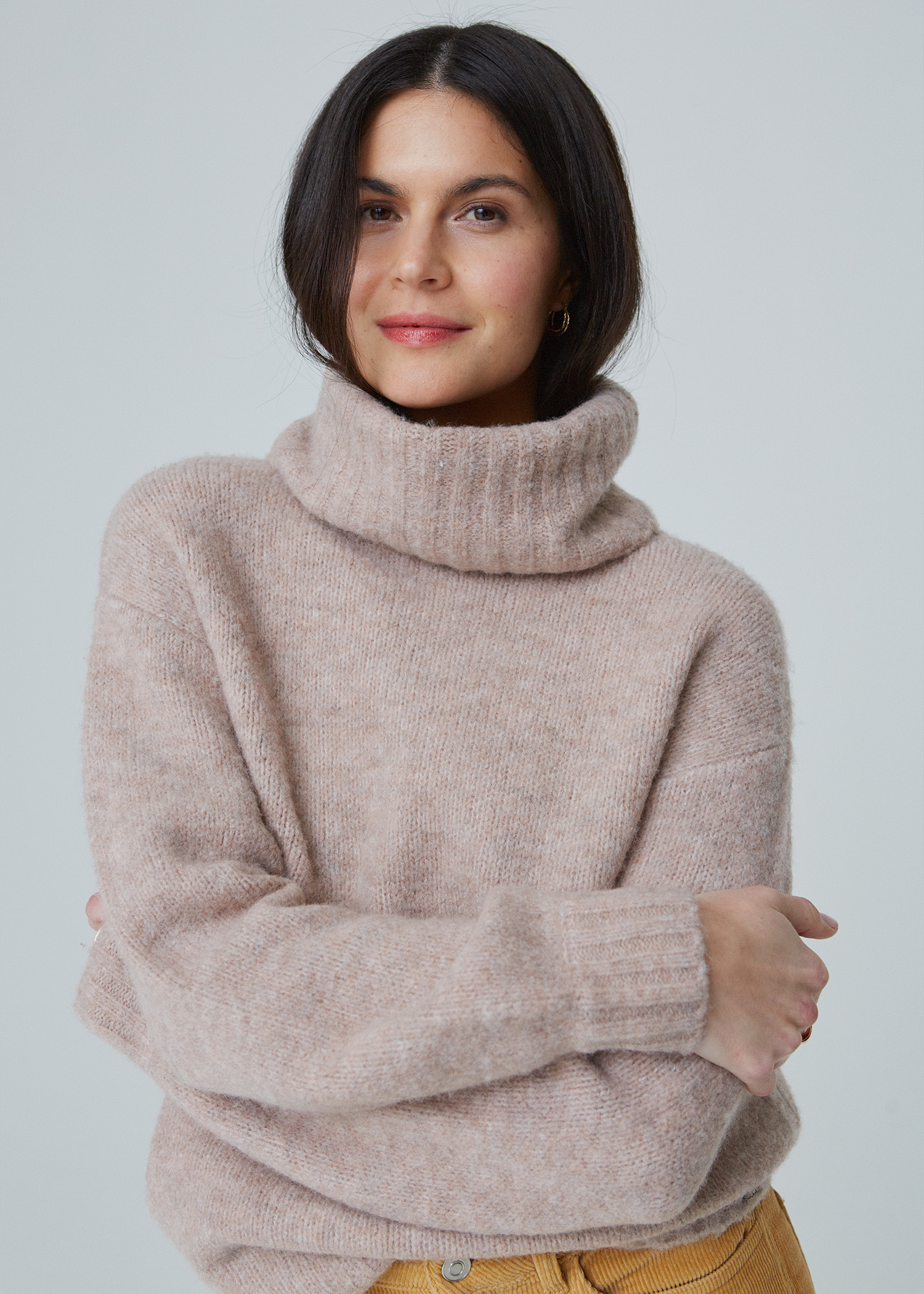 Heavy knitted roll-neck sweater thumbnail 2