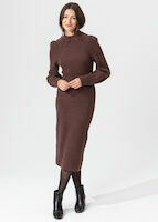 Knitted dress with high collar thumbnail 2