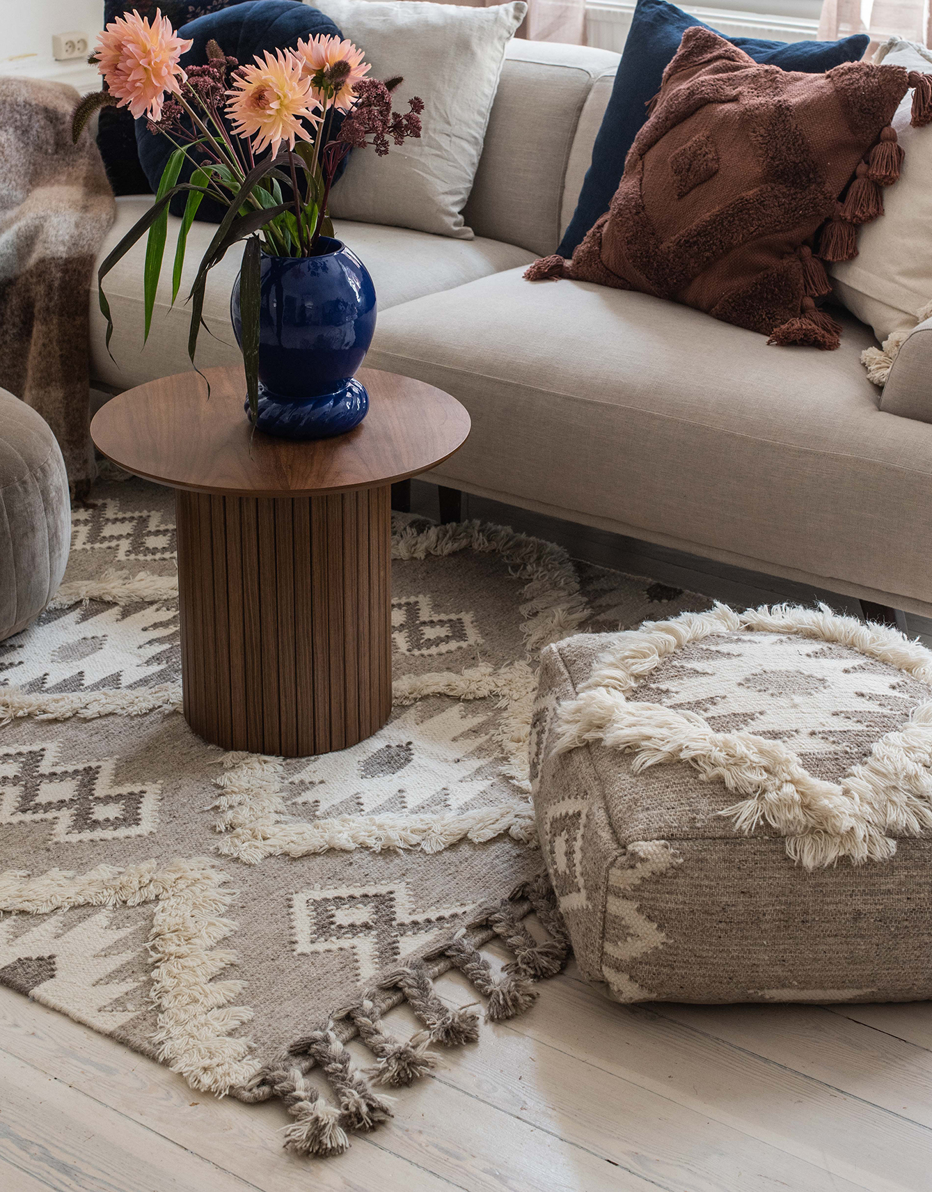 Wool mix patterned rug 170x240 cm thumbnail 1