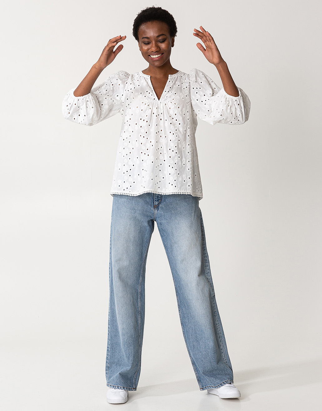 Embroidered cotton blouse thumbnail 2
