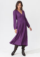 Purple long sleeved dress thumbnail 1